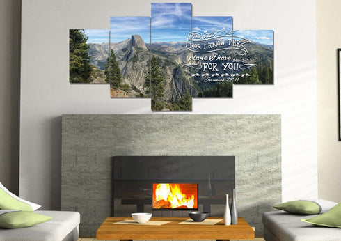 Jeremiah 29:11 NIV #2 Bible Verse Canvas Wall Art