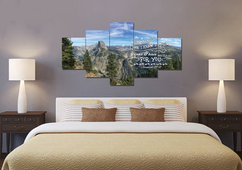 Jeremiah 29:11 NIV #2 Bible Verse Canvas Wall Art