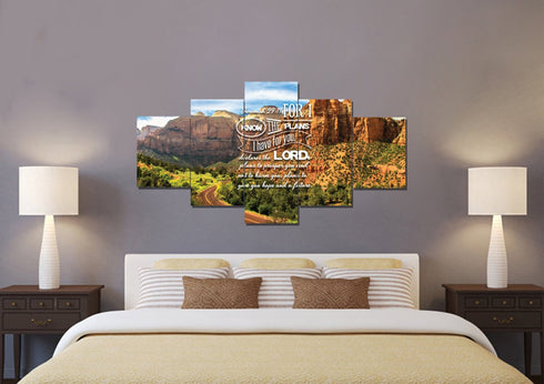 Jeremiah 29:11 NIV #3 Bible Verse Canvas Wall Art