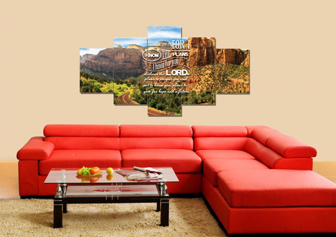 Jeremiah 29:11 NIV #3 Bible Verse Canvas Wall Art