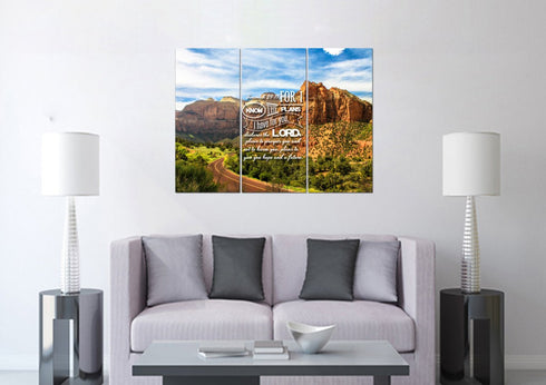 Jeremiah 29:11 NIV #3 Bible Verse Canvas Wall Art