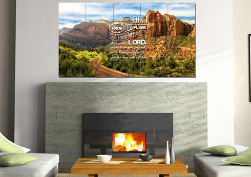 Jeremiah 29:11 NIV #3 Bible Verse Canvas Wall Art