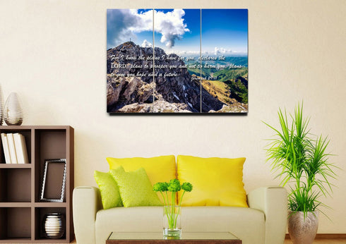 Jeremiah 29:11 NIV #4 Bible Verse Canvas Wall Art