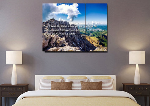 Jeremiah 29:11 NIV #4 Bible Verse Canvas Wall Art