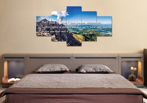 Jeremiah 29:11 NIV #4 Bible Verse Canvas Wall Art
