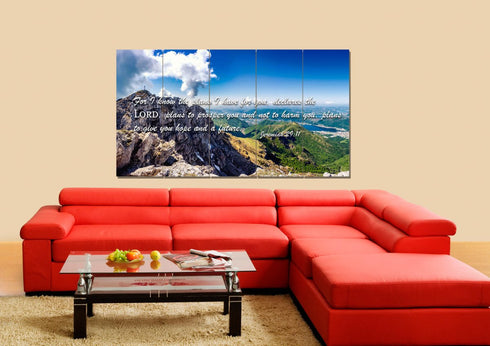 Jeremiah 29:11 NIV #4 Bible Verse Canvas Wall Art