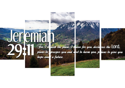 Jeremiah 29:11 NIV #5 Bible Verse Canvas Wall Art