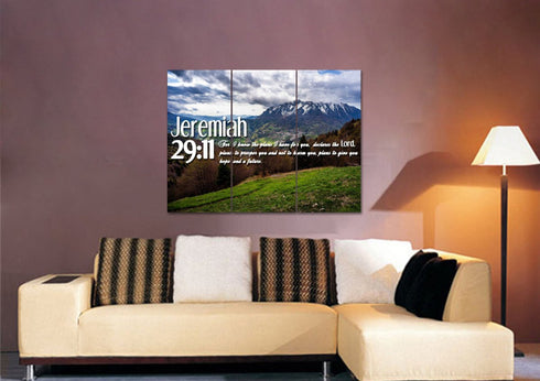 Jeremiah 29:11 NIV #5 Bible Verse Canvas Wall Art