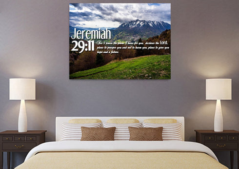 Jeremiah 29:11 NIV #5 Bible Verse Canvas Wall Art