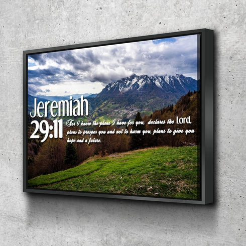 Jeremiah 29:11 NIV #5 Bible Verse Canvas Wall Art