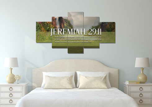 Jeremiah 29:11 NIV #6 Bible Verse Canvas Wall Art