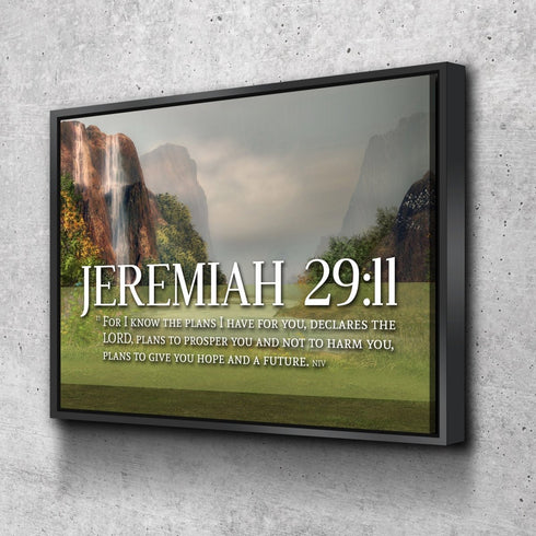 Jeremiah 29:11 NIV #6 Bible Verse Canvas Wall Art