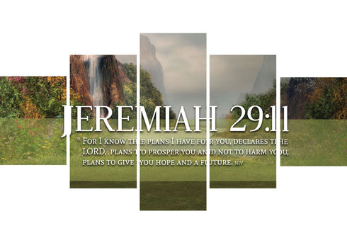 Jeremiah 29:11 NIV #6 Bible Verse Canvas Wall Art