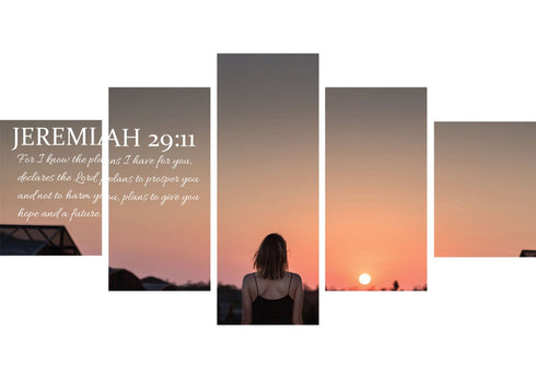 Jeremiah 29:11 NIV #7 Bible Verse Canvas Wall Art