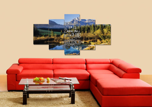 Jeremiah 29:11 NIV #8 Bible Verse Canvas Wall Art