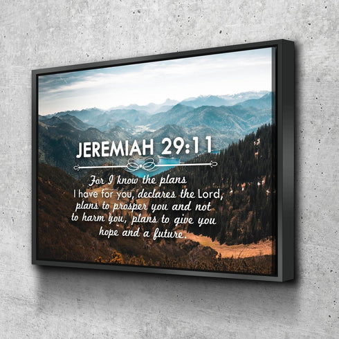 Jeremiah 29:11 NIV #9 Bible Verse Canvas Wall Art