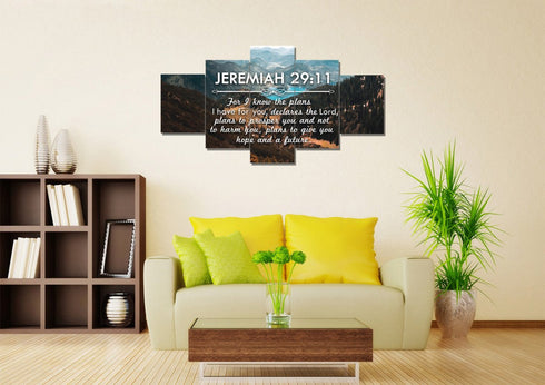 Jeremiah 29:11 NIV #9 Bible Verse Canvas Wall Art