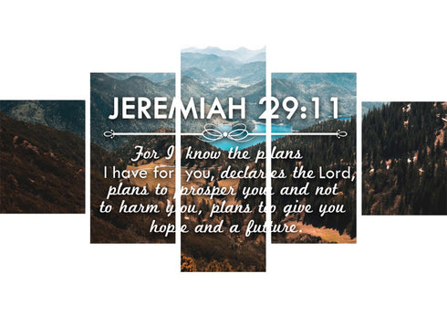 Jeremiah 29:11 NIV #9 Bible Verse Canvas Wall Art
