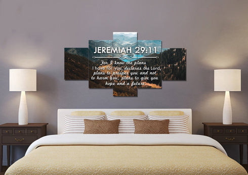 Jeremiah 29:11 NIV #9 Bible Verse Canvas Wall Art
