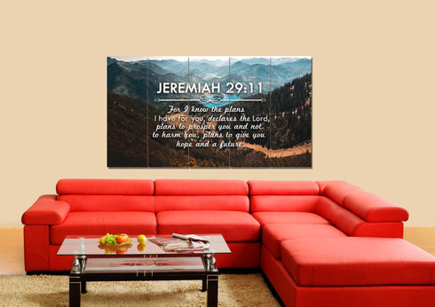 Jeremiah 29:11 NIV #9 Bible Verse Canvas Wall Art