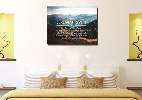 Jeremiah 29:11 NIV #9 Bible Verse Canvas Wall Art