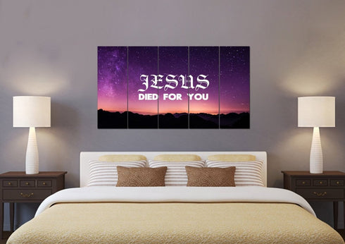 Jesus died for you Wall Art Canvas Print