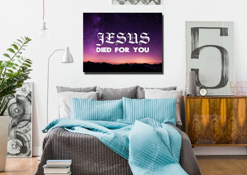 Jesus died for you Wall Art Canvas Print
