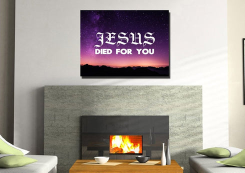 Jesus died for you Wall Art Canvas Print