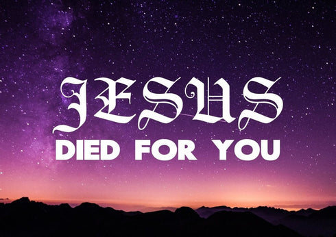Jesus died for you Wall Art Canvas Print