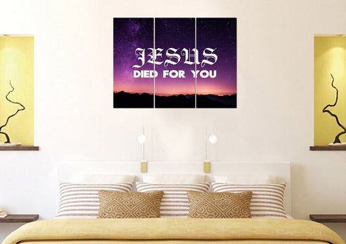 Jesus died for you Wall Art Canvas Print