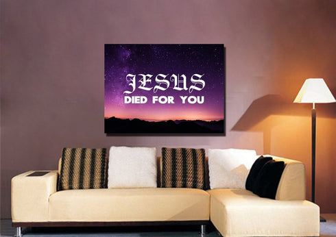 Jesus died for you Wall Art Canvas Print