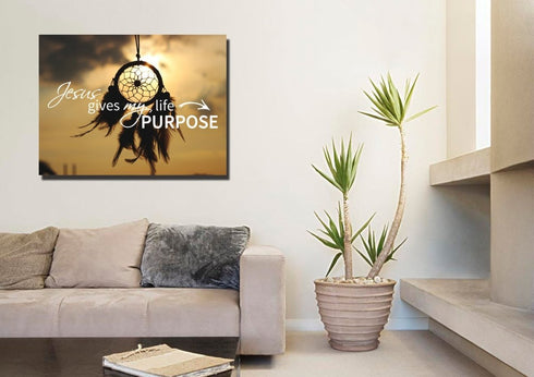 Jesus Give my Life Purpose Wall Art Canvas Print