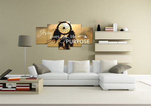 Jesus Give my Life Purpose Wall Art Canvas Print