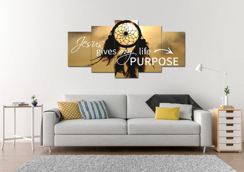 Jesus Give my Life Purpose Wall Art Canvas Print