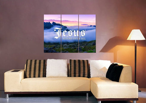 Jesus reigns over all Wall Art Canvas Print