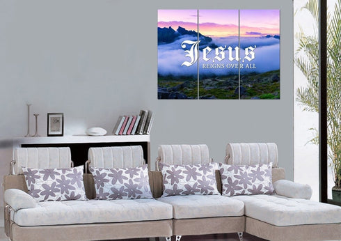 Jesus reigns over all Wall Art Canvas Print