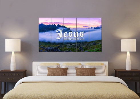 Jesus reigns over all Wall Art Canvas Print