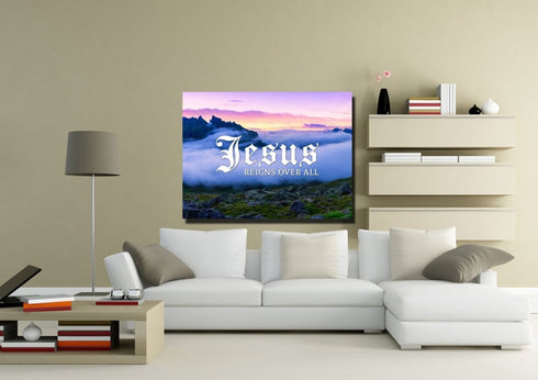 Jesus reigns over all Wall Art Canvas Print