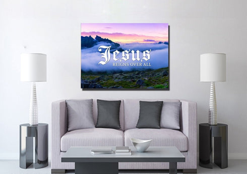 Jesus reigns over all Wall Art Canvas Print