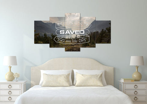 Jesus Saved my Life Wall Art Canvas Print
