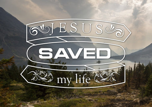 Jesus Saved my Life Wall Art Canvas Print