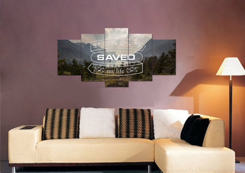 Jesus Saved my Life Wall Art Canvas Print