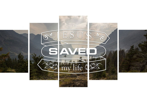 Jesus Saved my Life Wall Art Canvas Print