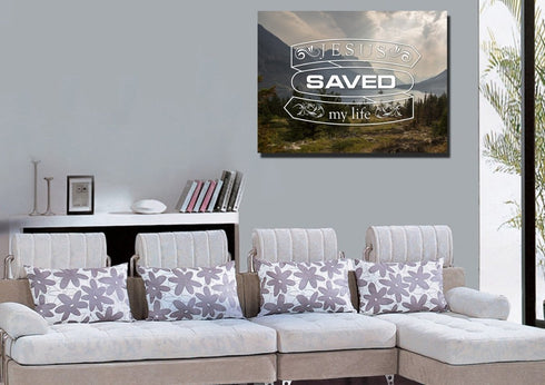 Jesus Saved my Life Wall Art Canvas Print