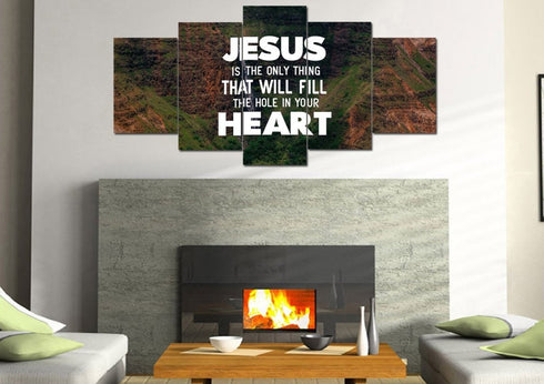 Jesus will Fill your Heart Wall Art Canvas Print