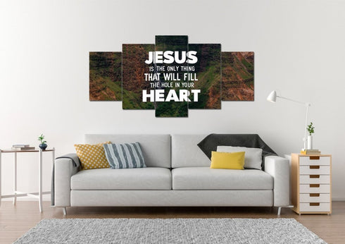 Jesus will Fill your Heart Wall Art Canvas Print