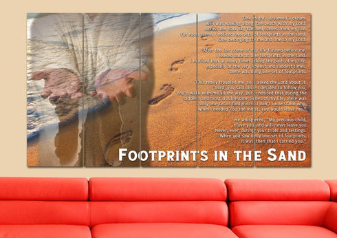 Jesus's hands #2 Footprints in the Sand Wall Art & Decor