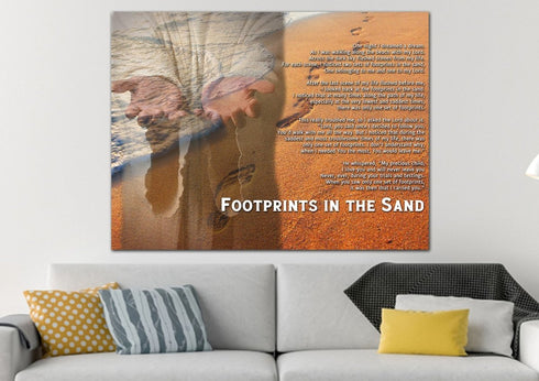 Jesus's hands #2 Footprints in the Sand Wall Art & Decor