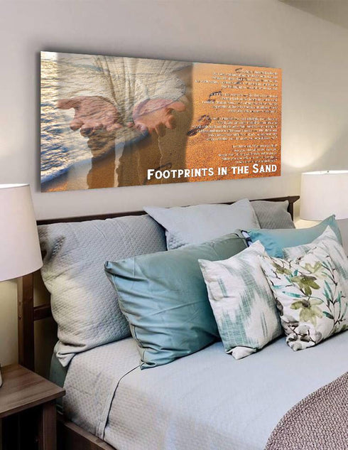 Jesus's hands #2 Footprints in the Sand Wall Art & Decor