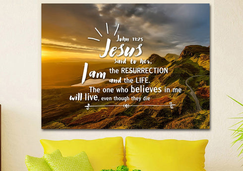 John 11:25 Canvas Wall Art Print